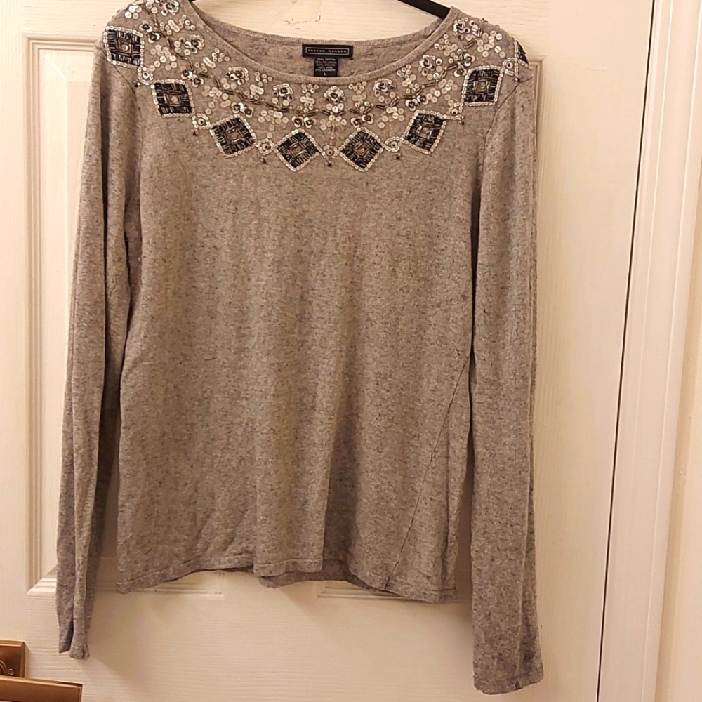 Beaded Cashmere blend sweater